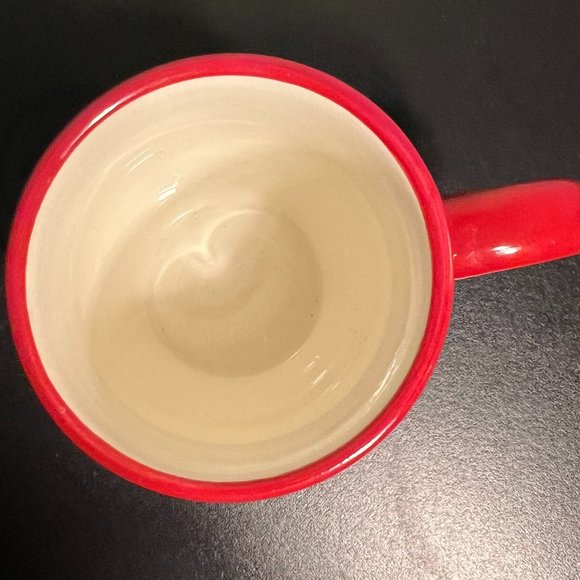 Pair of WORLD MARKET Hand Painted Christmas Mugs  ~ Santa Claus ~ Christmas Tree - Picture 6 of 15